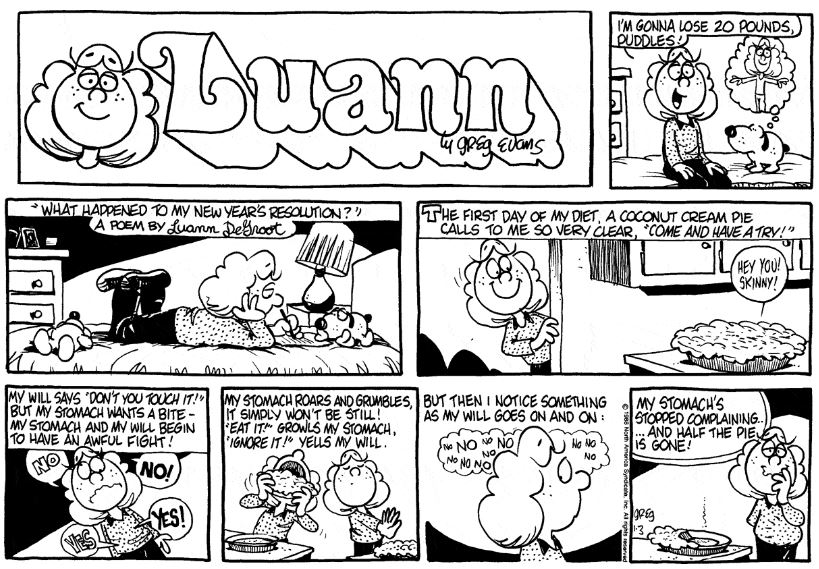 LUANN Sunday comic for January 03, 1988