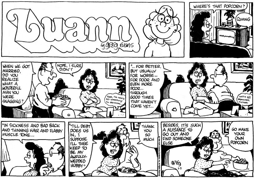 LUANN Sunday comic for January 07, 1990
