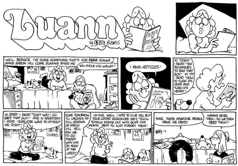 LUANN Sunday comic for January 05, 1992
