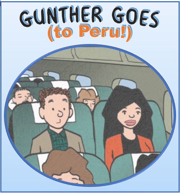 Logo for Gunther Goes to Peru featured collection of LUANN comics