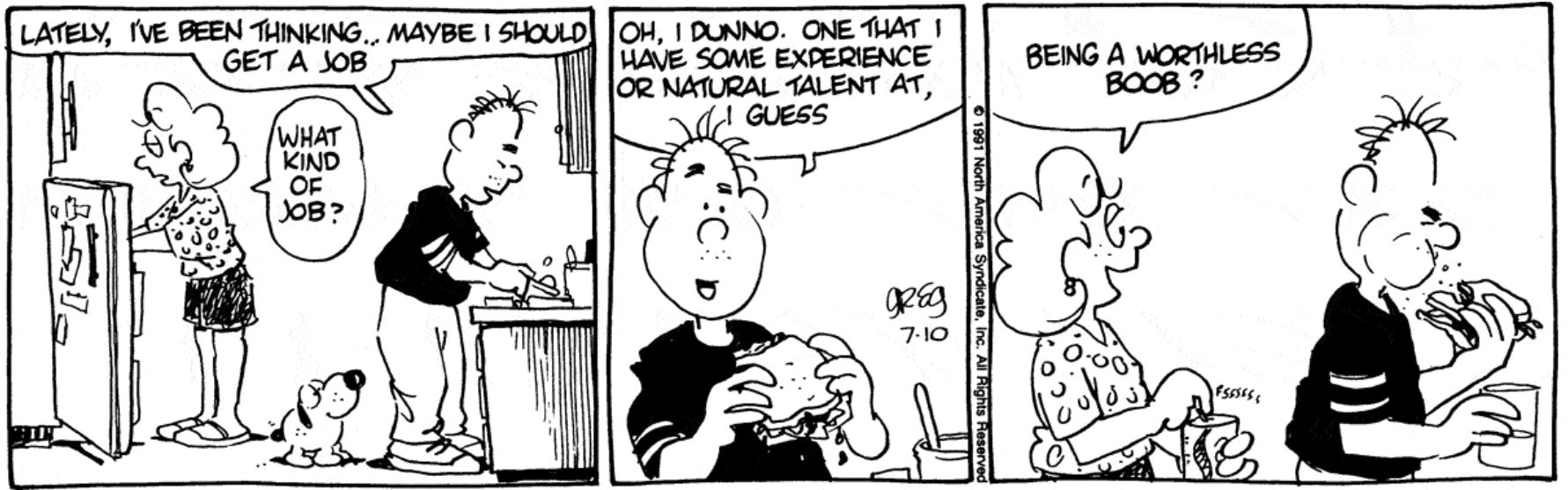 LUANN comic for 1991.07.10