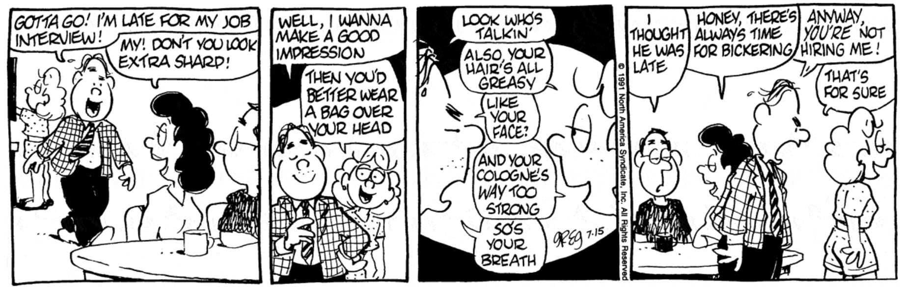 LUANN comic for 1991.07.15