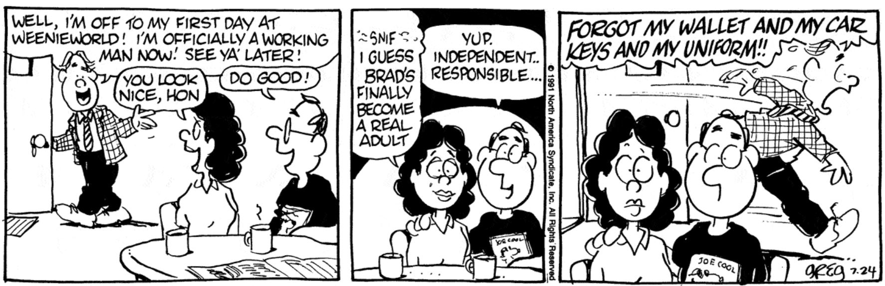 LUANN comic for 1991.07.24