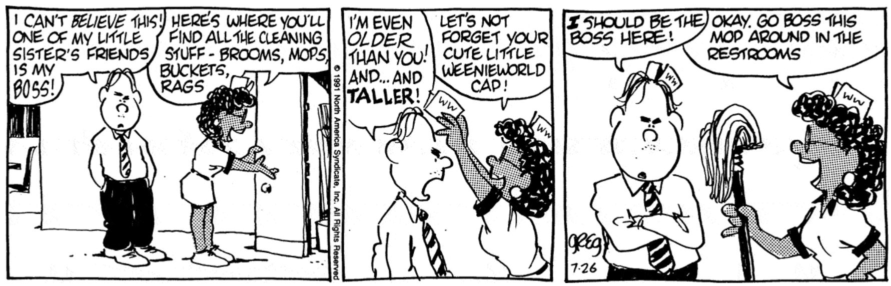 LUANN comic for 1991.07.26