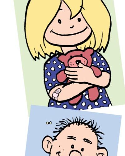 LUANN comic strip characters Brad and Toni as children