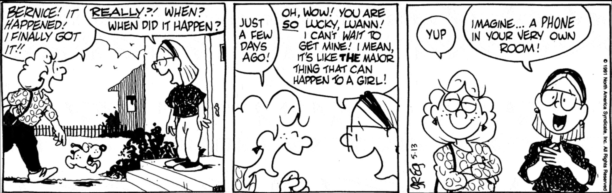 LUANN 1991.05.13 LUANN 1991.05.12 featured collection strip