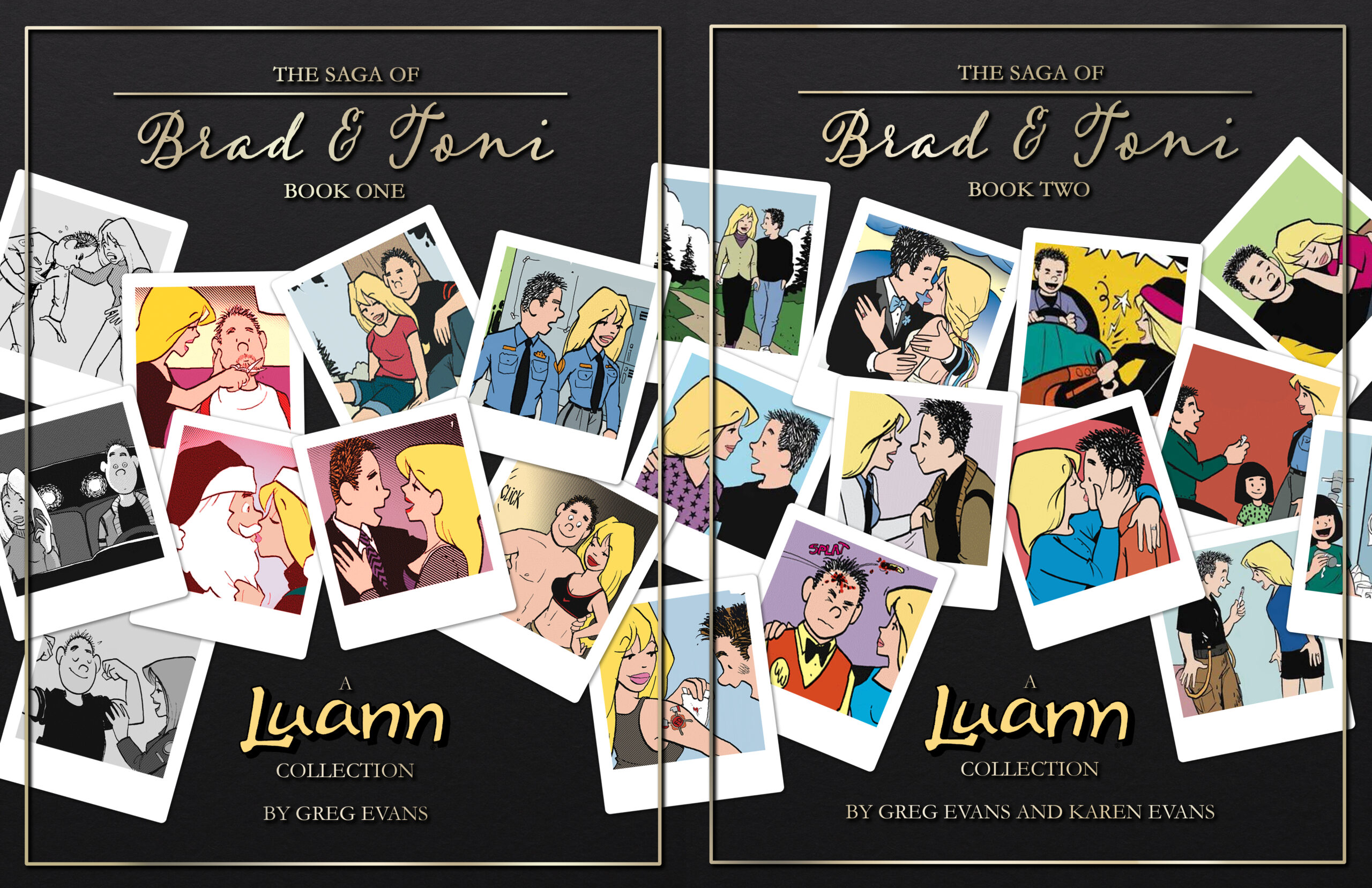 Preview image of Brad and Toni two volume book covers.