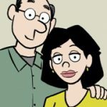Headshot of LUANN comic strip characters Frank and Nancy DeGroot